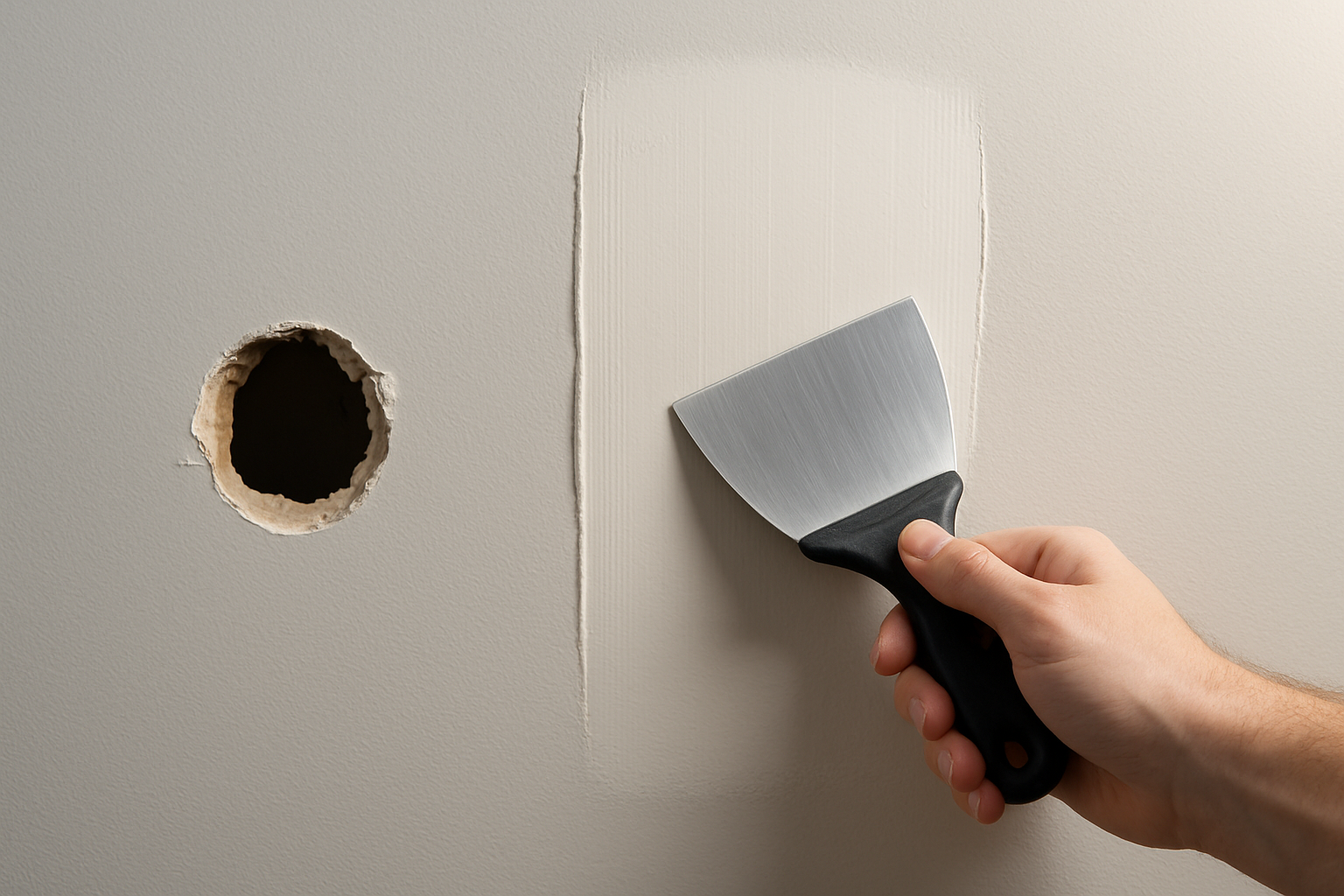 The Invisible Patch: How We Fix Large Drywall Holes So You Cant See the Seams Under Professional Lighting